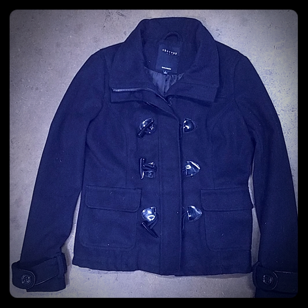 Black pea jacket